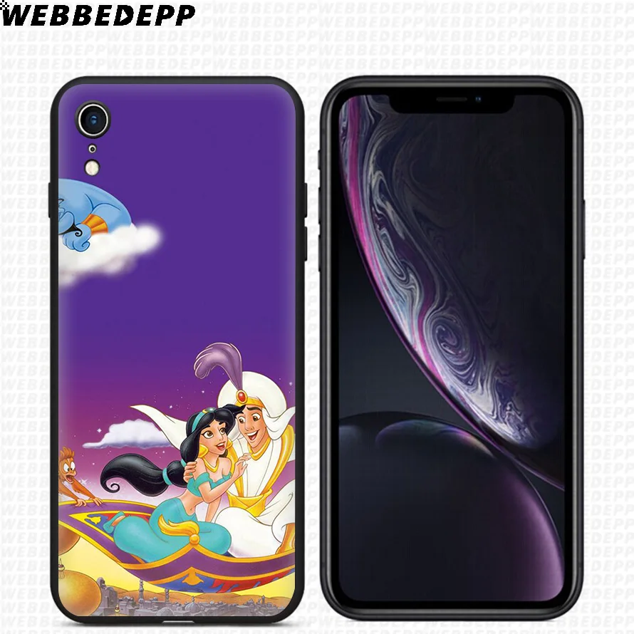 Мягкий силиконовый чехол WEBBEDEPP Aladdin и Jasmine для iPhone 11 Pro Xr Xs Max X или 10 8 7 6 6S Plus 5 5S SE Case |