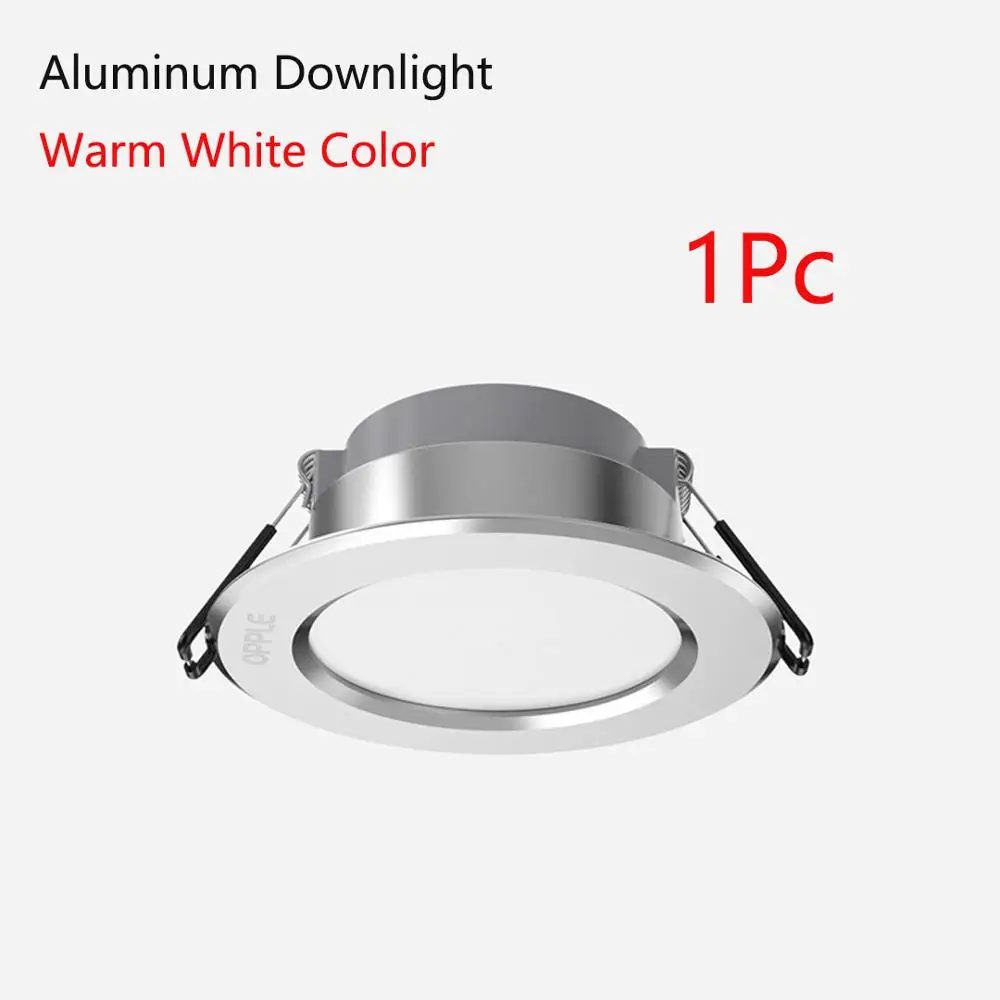 1pcs warm white Xiaomi OPPLE 3 Вт светодиодный вниз светильник 120 градусов угол светильник ing белый светильник и теплый белый светильник потолочный утопленный светильник для дома вне - Цвет: 1pcs warm white