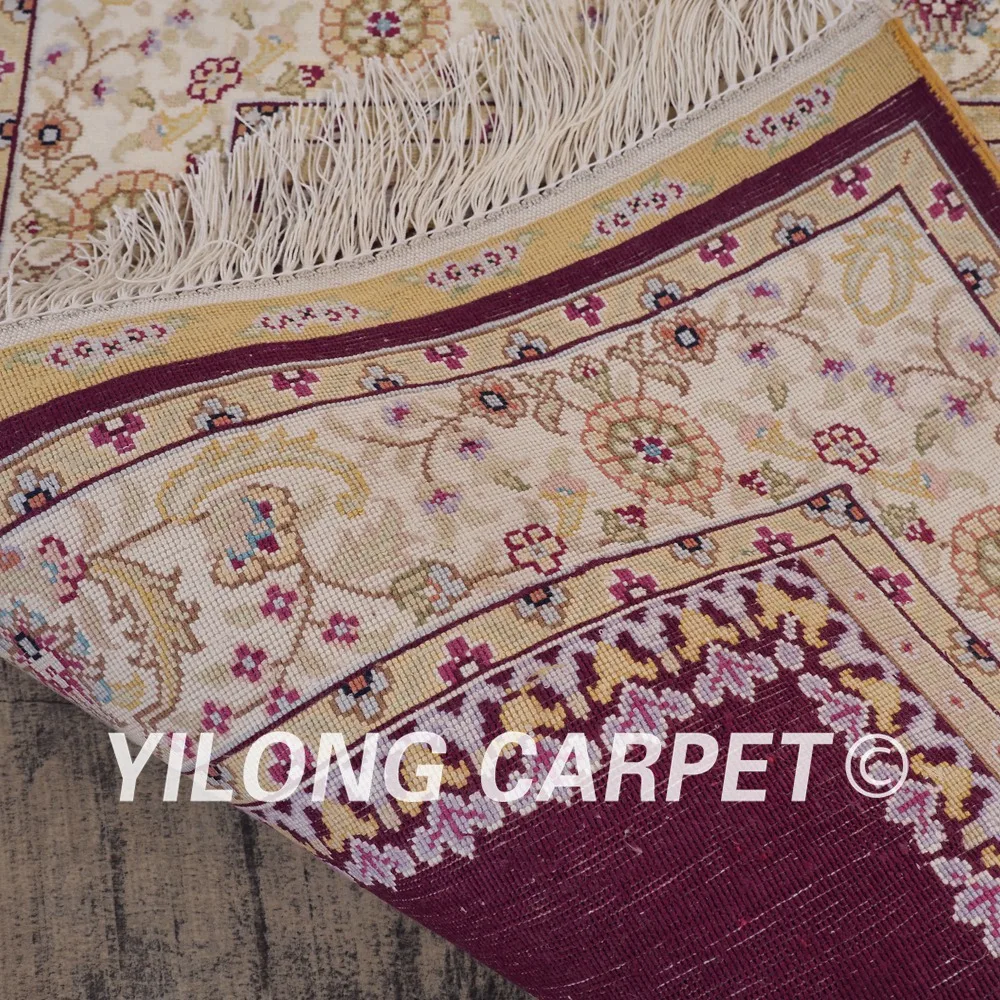 Yilong 2 'x 3' персидский ковер с ручным узелком красная Классическая