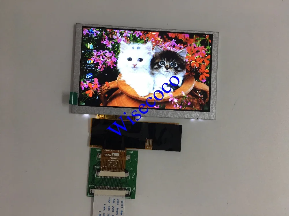 Плата реверсивного драйвера VGA 2AV + 5-дюймовый ЖК-экран HSD050IDW1 800x480 TFT | Мобильные