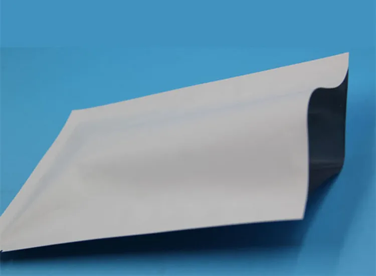 Leotrust 200 шт. маленькие матовые белые сумки из алюминиевой фольги с открытым верхом