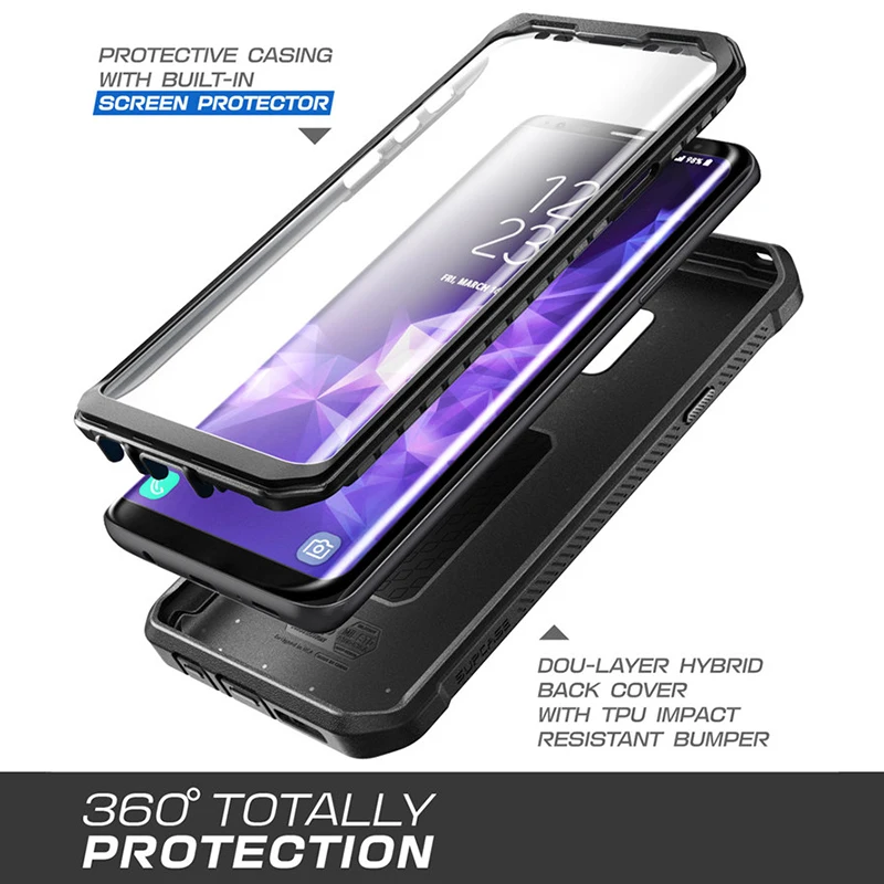 supcase for samsung galaxy s9 plus case ub pro full body rugged holster protective case with built in screen protector cover free global shipping