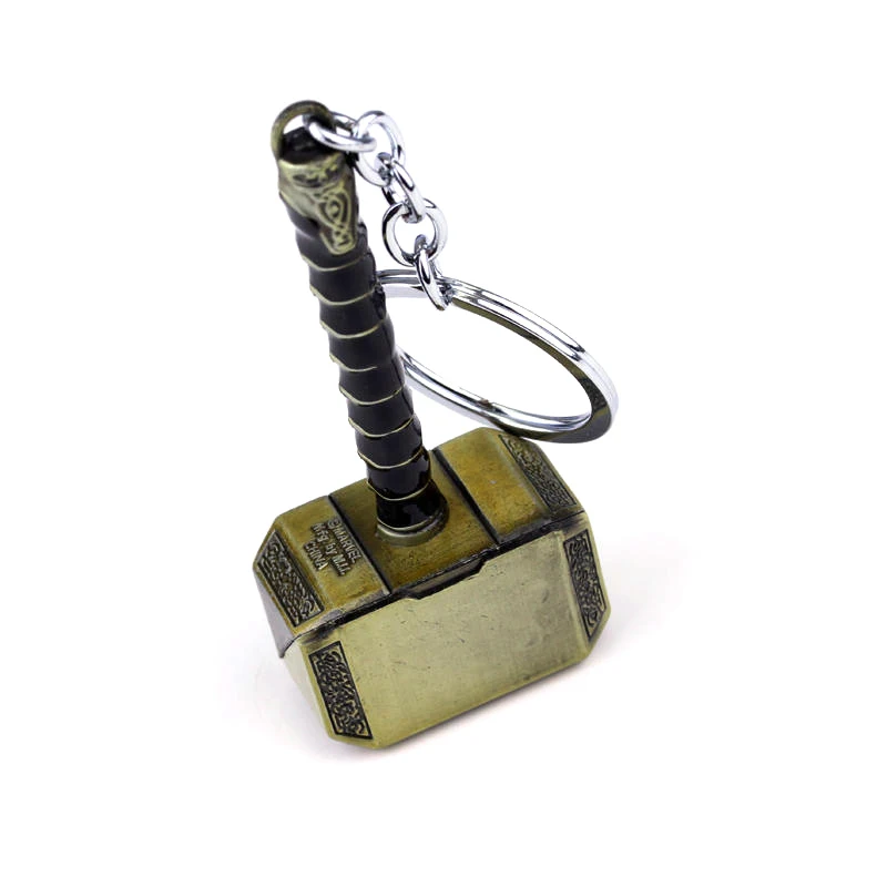 Thor брелок для ключей из сплава Hammer Pewter Брелоки подвески Фильм Мстители комиксов