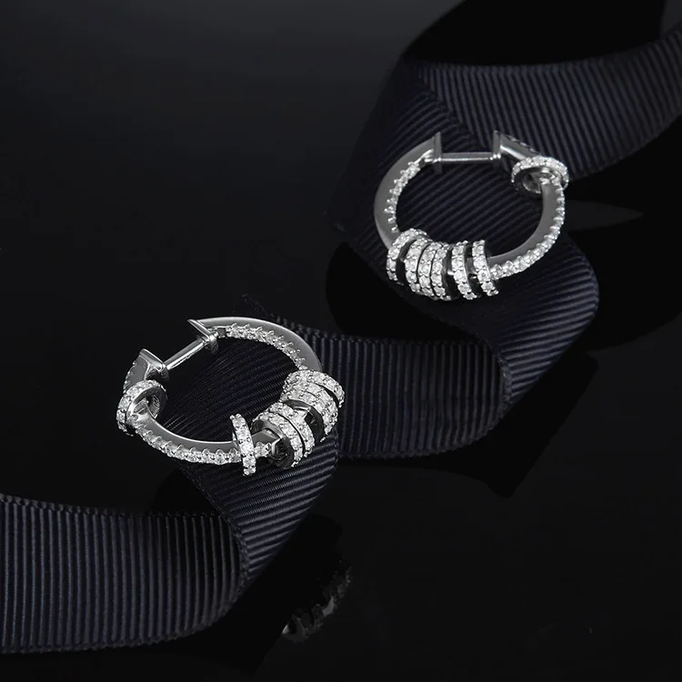 Серьги-подвески женские из серебра 925 пробы с кольцом | Украшения и аксессуары