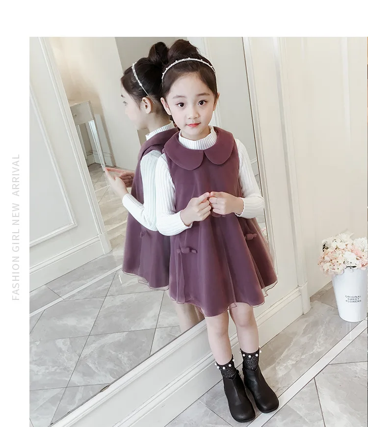 Детское зимнее платье для девочек-подростков детская одежда на размер 12 лет