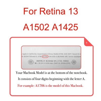 Retina13 A1502 A1425 GOOYIYO-2 шт./лот, пленка для экрана Macbook, высокая четкость, защита от царапин, мягкая ПЭТ пленка для Macbook Air Pro retina 11 13 15 - Цвет: Retina13 A1502 A1425