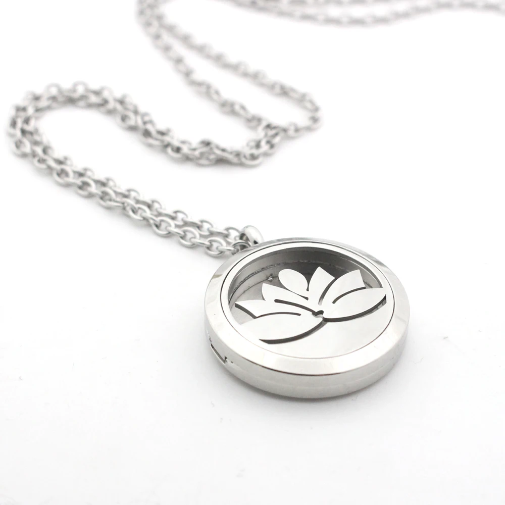 Медальон из нержавеющей стали для духов и ароматерапии 30 мм 8 шт.|oil diffuser necklace|necklace