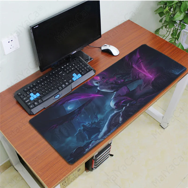 Lock Edge 30x80cm MaiYaCa крутой коврик для мыши League of Legends Эвелинн для ноутбука и компьютера большой коврик для мыши клавиатуры - Цвет: Lock Edge 30x80cm