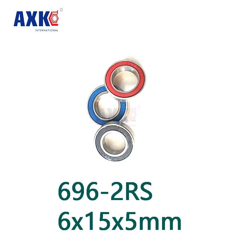 Axk 10 шт./лот 696-2rs 696 Rs 6x15x5 мм Миниатюрный подшипник с резиновым уплотнением новый |