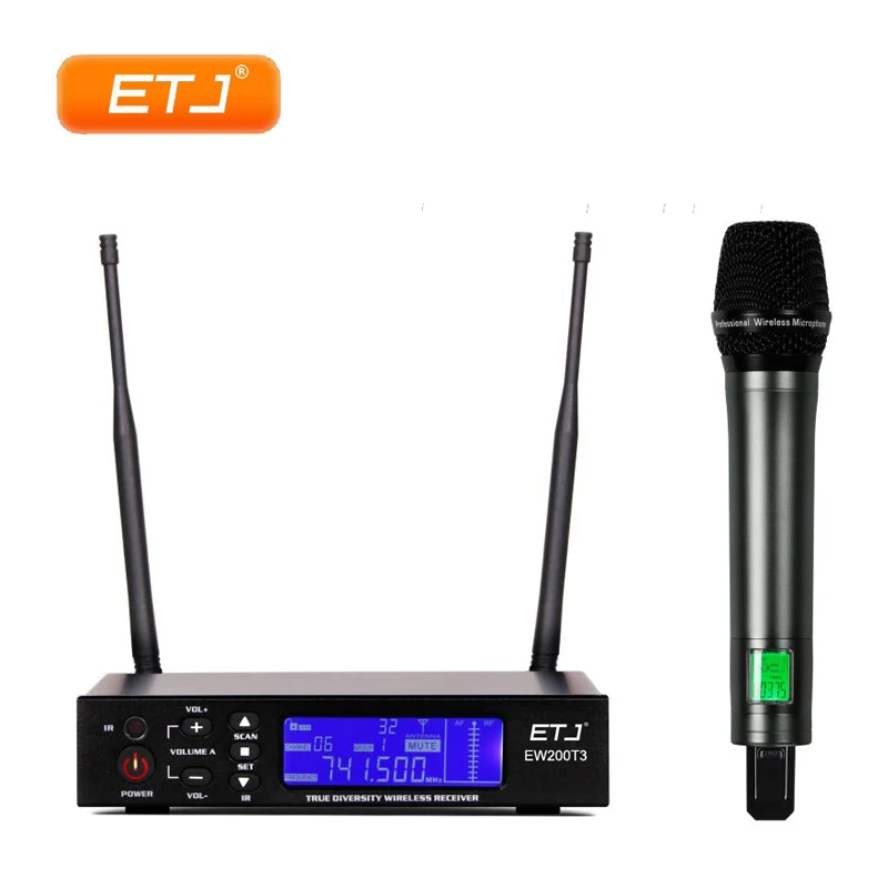 

True Diversity Professional Handheld Wireless Microphone Karaoke UHF Microphone Long Distance