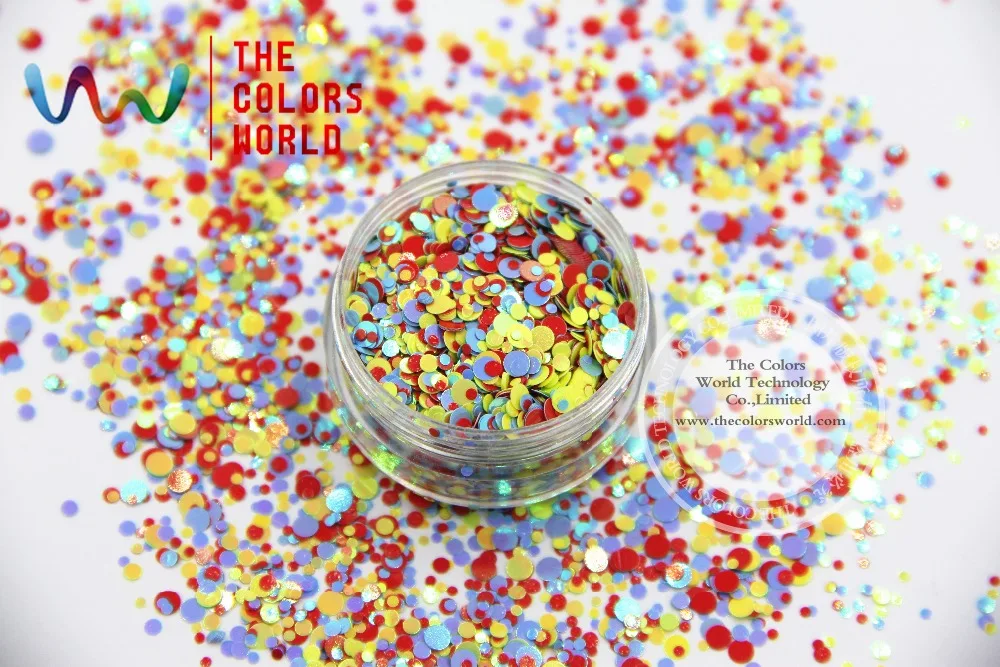 _ Смешанные размеры смешанные цвета круглая точка форма для ногтевого дизайна и