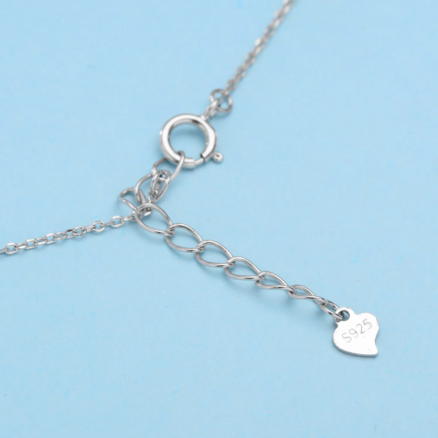 Женское колье с подвеской в виде сердца joyas de plata цепочкой из стерлингового