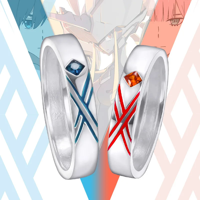 

Anime DARLING in the FRANXX 02 cosplay Ring zero two Couple Rings prop 02 Cos Gift Daily Accessories