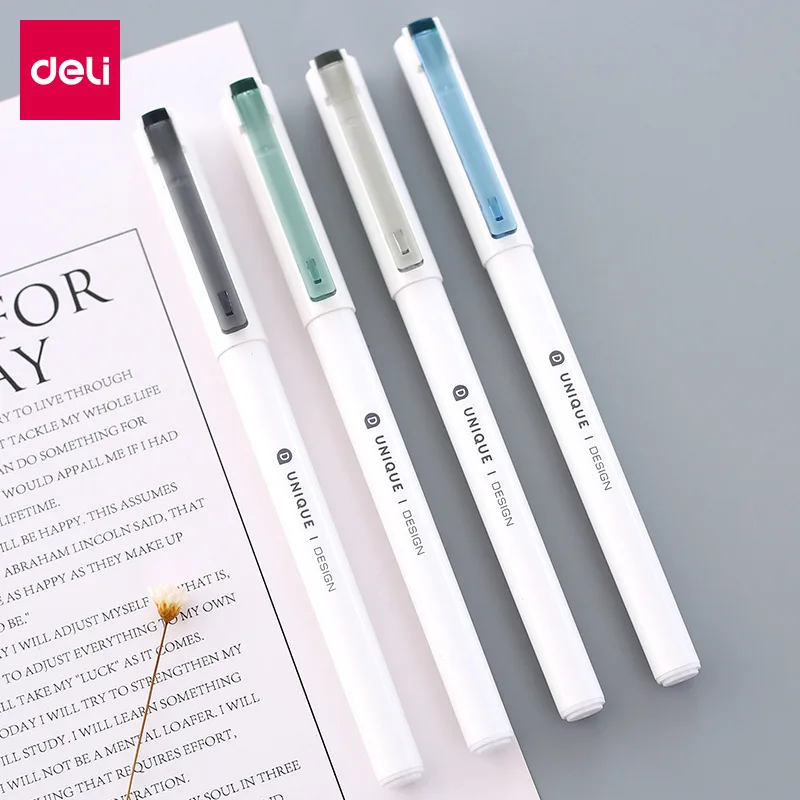 1 шт. Deli лаконичный дизайн Muji стиль Черная гелевая ручка деликатные канцелярские принадлежности Школьные офисные принадлежности