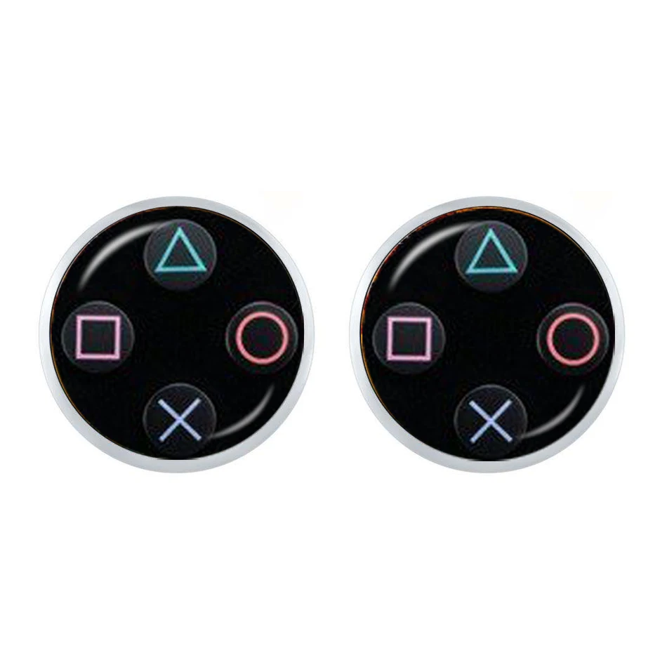 

Fashion Video Game Controller Earrings Cool Gaming Gamer Jewelry Gift Retro Controller Gamepad Key Picture 12mm Stud Earrings