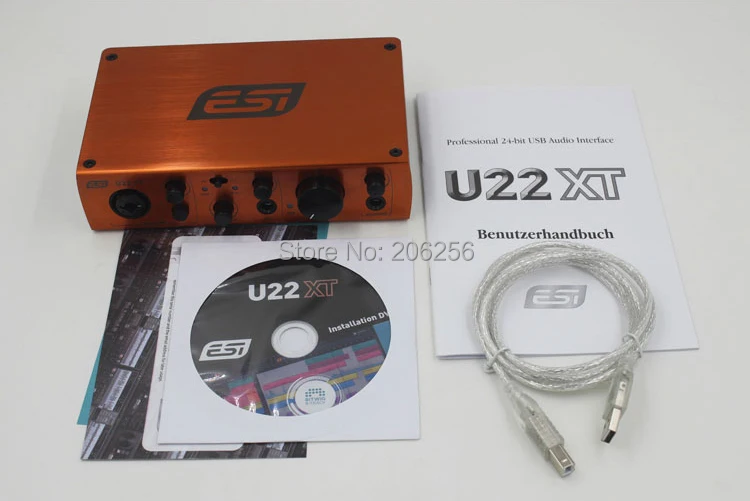 ESI U22XT USB аудио Интерфейс Портативный звуковая карта Профессиональный 24 бит/96 кГц