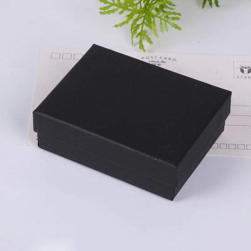 Black 24 шт./лот 7 см x 9 см крафт-бумага коробка крафт-картон Подарочная коробка для ожерелья Кольцо мыло кулон персонализированный упаковочный чехол - Цвет: Black