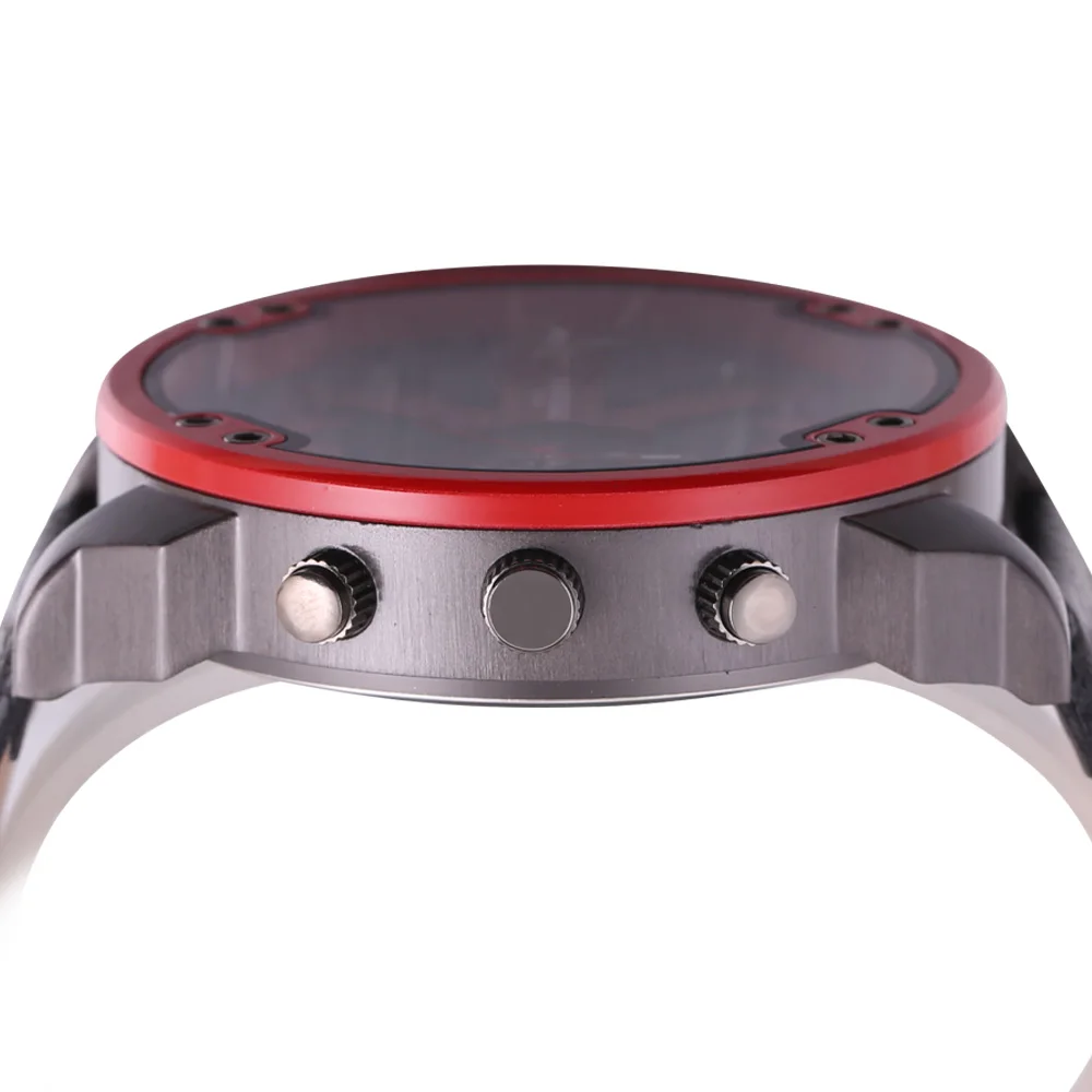 Роскошные брендовые кварцевые мужские часы с двойным механизмом наручные dz