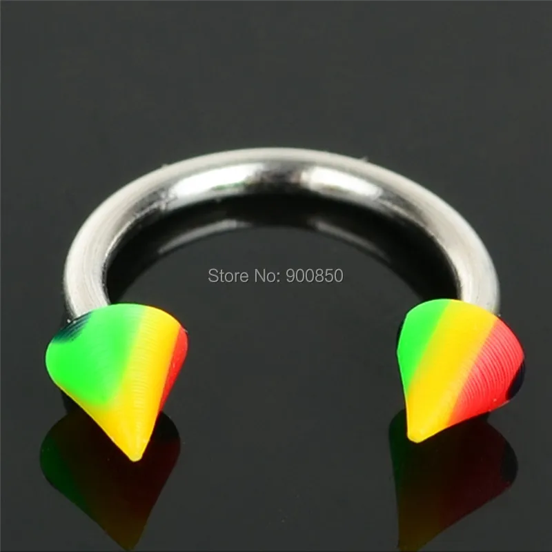 1 шт. акриловые шарики/шипы штанги Подковы Пирсинг носа кольца для бровей ушной