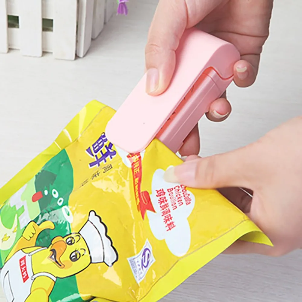 Mini Portable Heat Sealing Machine Package Bags Sealer Clamps Kitchen Household Appliances | Бытовая техника