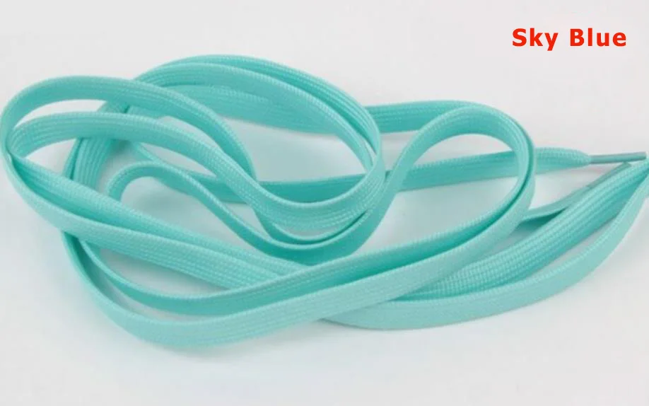 Fluorescent Sky Blue TripleTop флуоресцентные прочные Молодежные эластичные шнурки с повседневной обувью и спортивной обувью шнурки - Цвет: Fluorescent Sky Blue