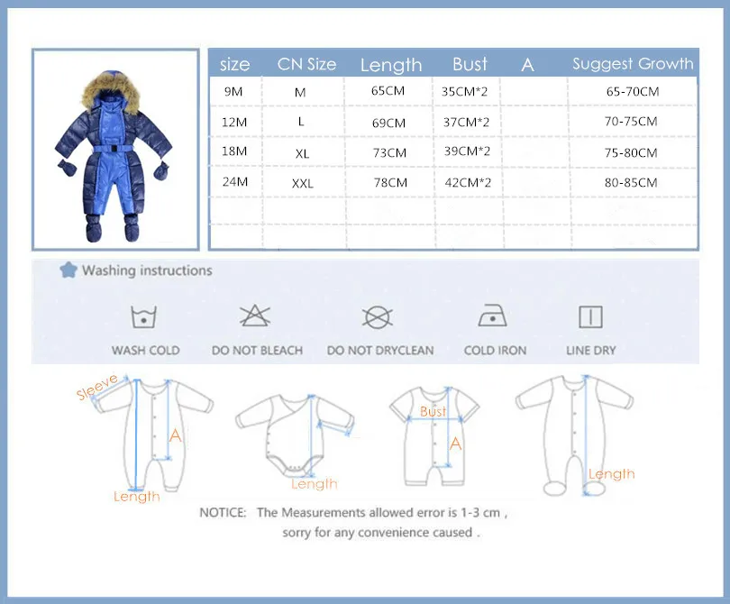 Orangemom 2021 jackets infant snowsuit winter baby boy coat newborn snowsuits warm toddler jumpsuit outwear | Детская одежда и