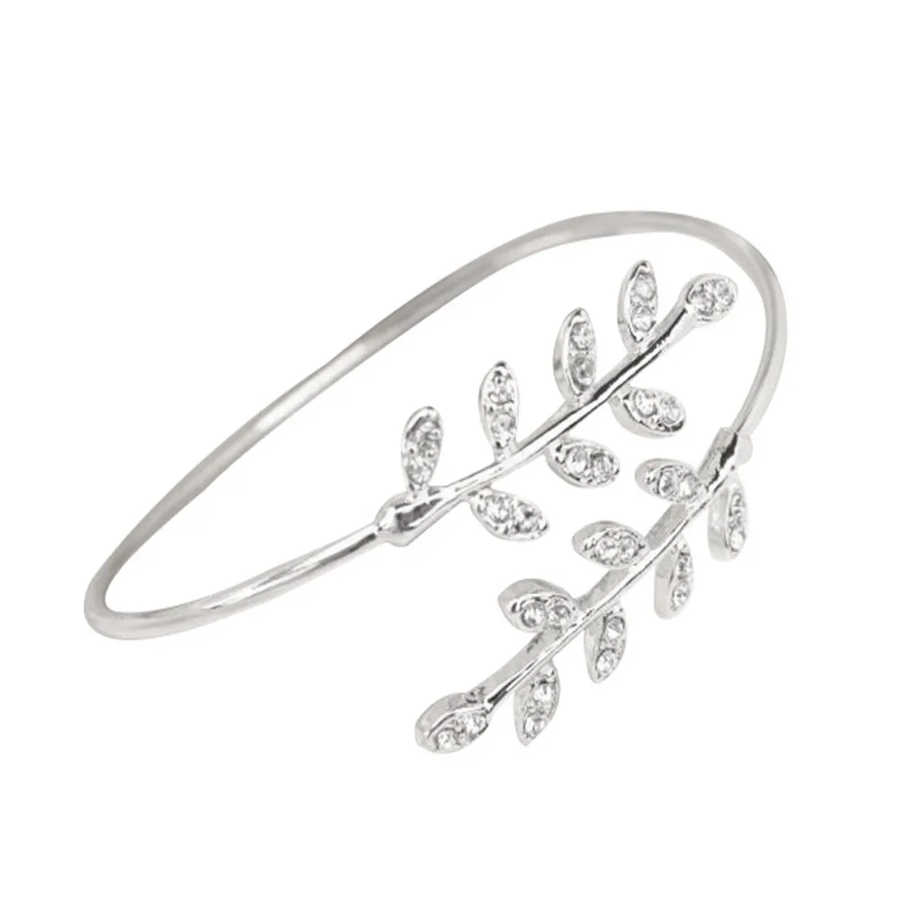 New design Bracelet Women Fashion Fresh Leaf Opening Adjustable Simple Jewelry Gift for | Украшения и аксессуары