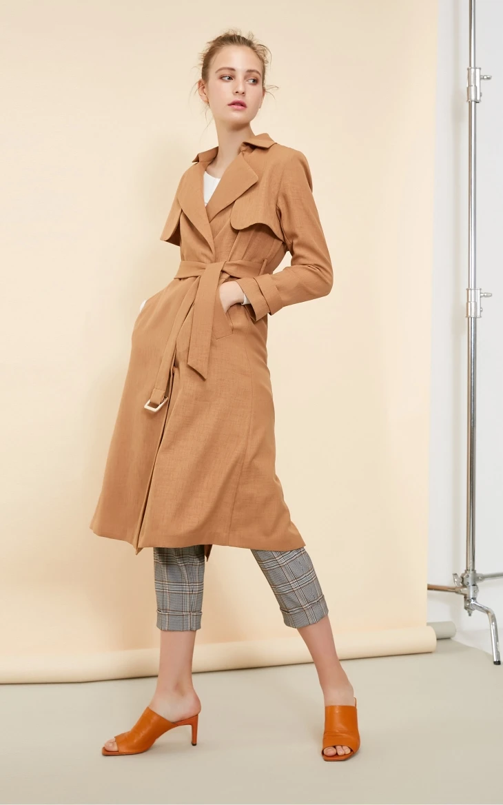 Vero Moda женский минималистичный Тренч на шнуровке со скрытыми пуговицами | 318321537