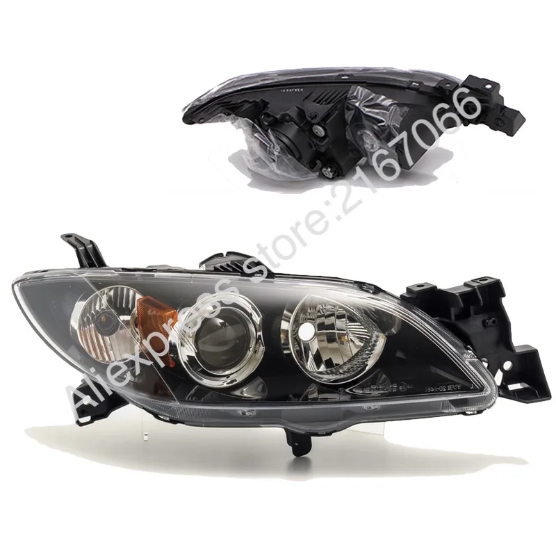 Пара фар для MAZDA 3 Sedan 2003 2004 20005 2006 2007 2008 правый + левый AXELA 4D Электрический нивелир