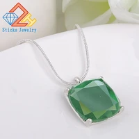 necklace statement charms geometry rhinestone glass vintage punk crystal pendant women jewelry