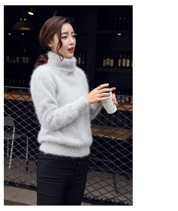 100% mink cashmere sweater women knitted and pullover pure free transport T1710 | Женская одежда