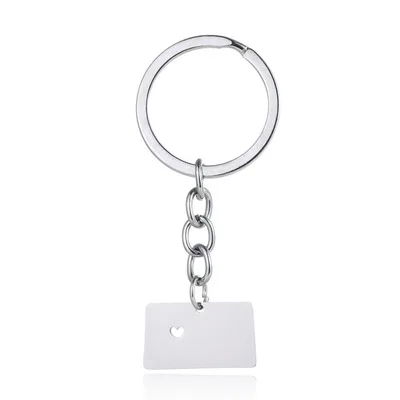 Elfin New Stainless Steel Wyoming Map Keychain Silver Color Car Bag Keyring Jewellery Gift | Украшения и аксессуары