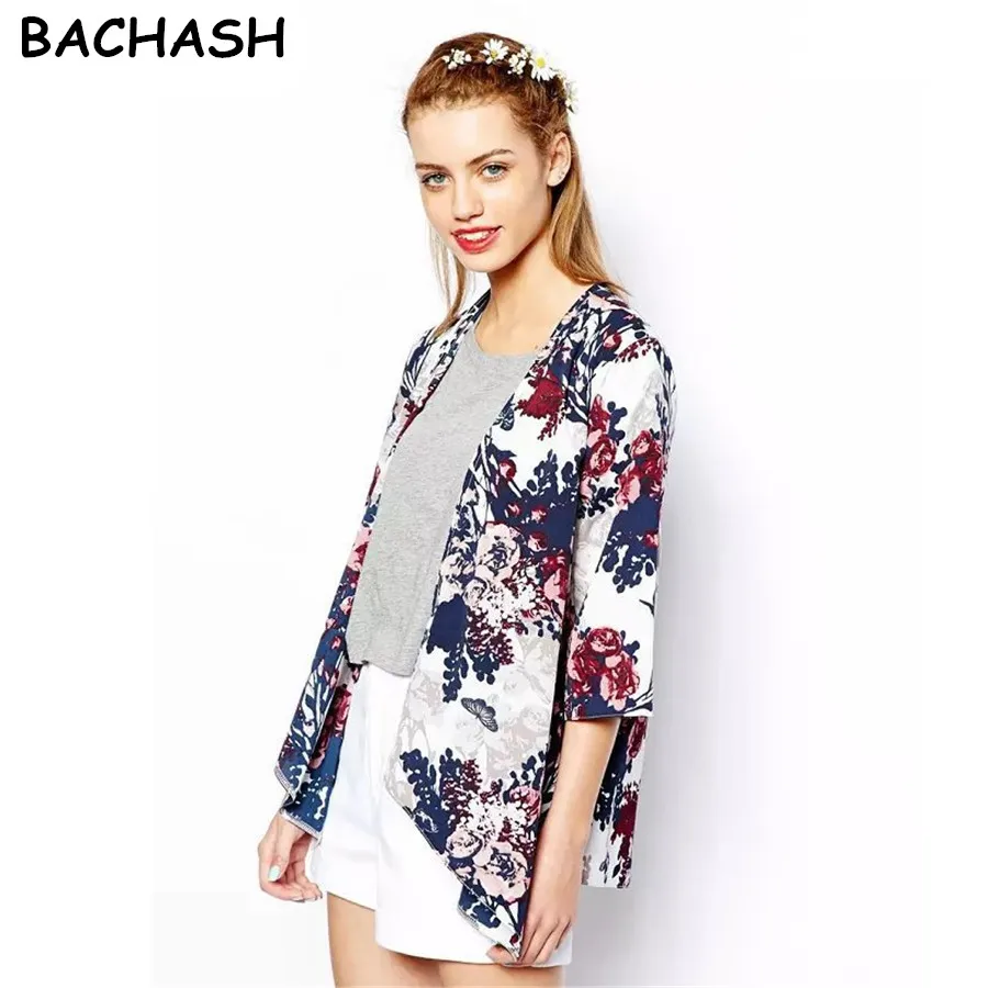 

Бренд BACHASH 2018, осенне-Весенняя модная женская куртка с компьютерным принтом и вышивкой, модное тонкое пальто, Прямая поставка на лето