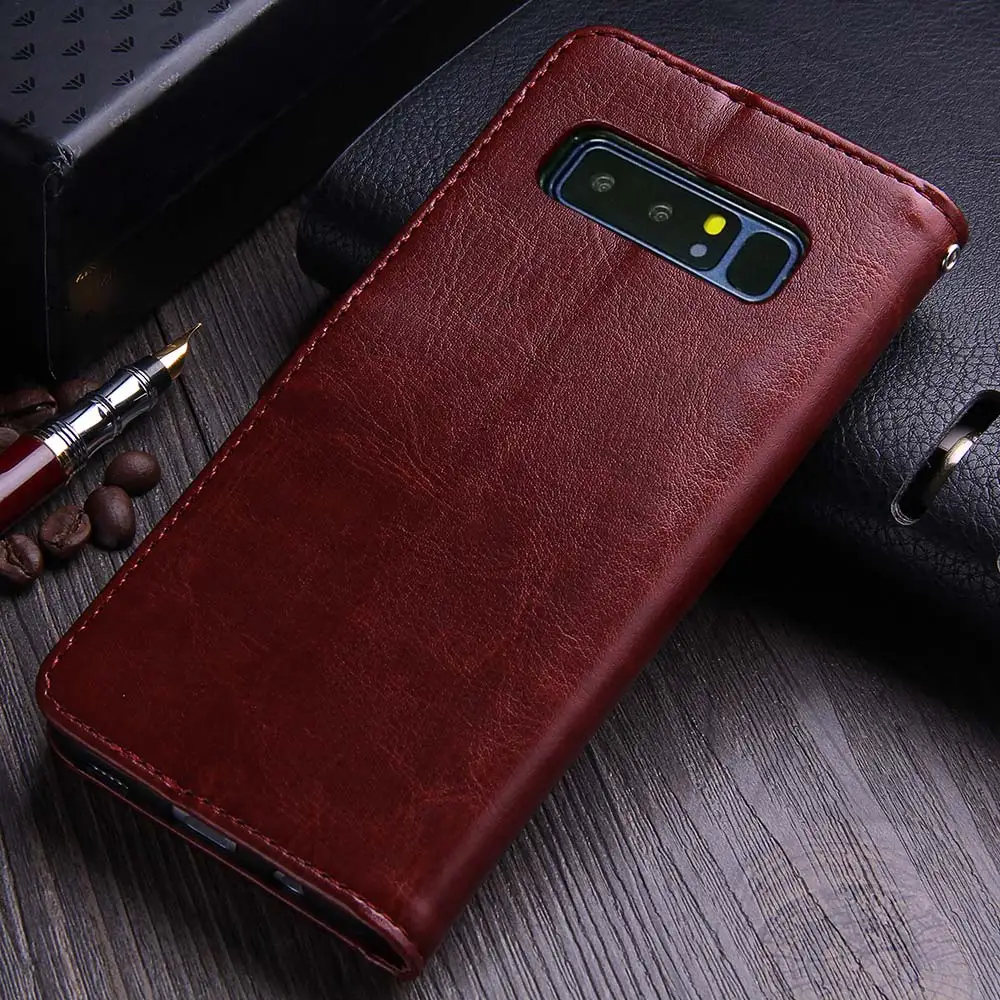 Роскошный чехол из искусственной кожи для samsung Galaxy Note 8 кошелек Note8 Чехол флип с