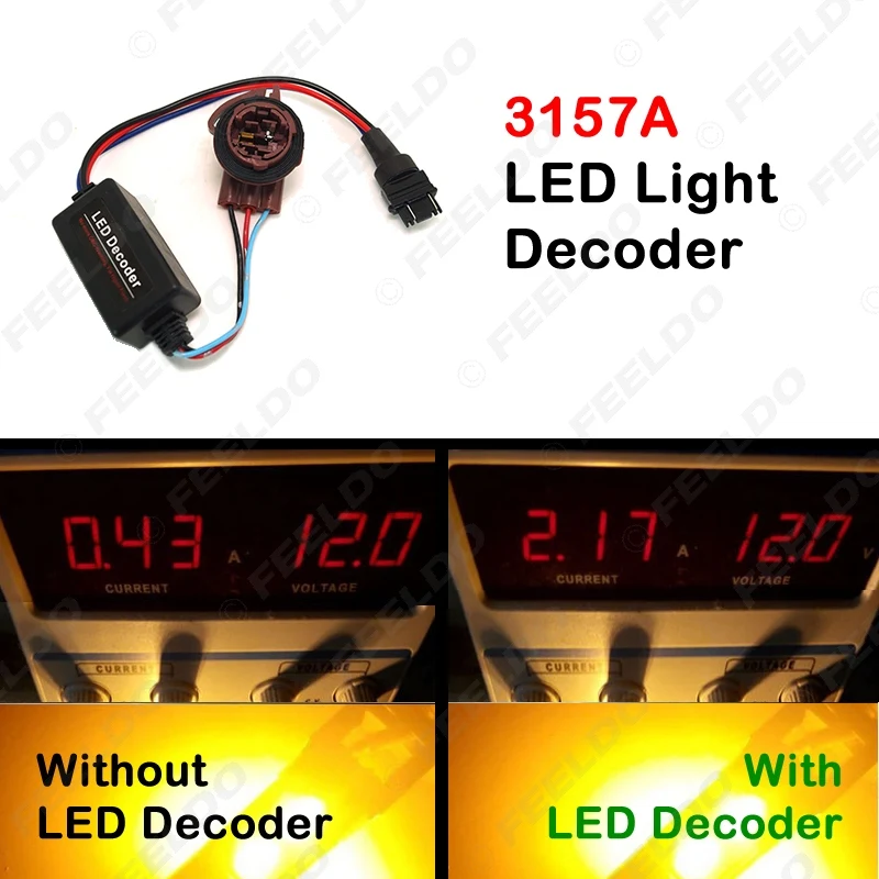 FEELDO 1 шт. DC12V 3157A Светодиодная лампа предупреждающая лампочка ресивер для нагрузки