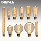 Старинная винтажная лампа Эдисона E27 лампа 40 Вт лампа накаливания ST64 G80 G95 220 В лампа Эдисона для украшения подвесной светильник