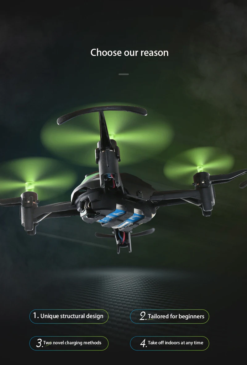 JJRC H48 2,4G 4CH мини БПЛА дистанционного управления без винтовой структуры может модернизировать четырехосевой самолет