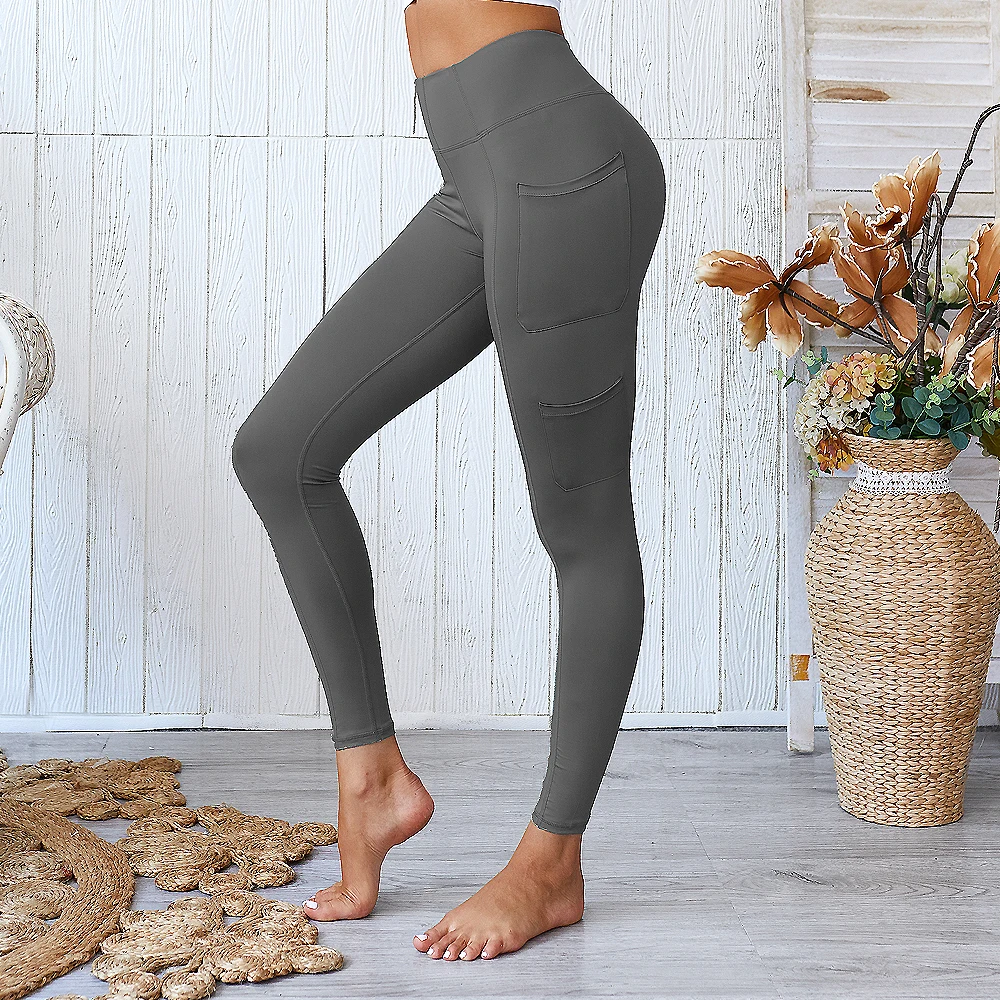 Женские эластичные Леггинсы для йоги Dragon Fit с высокой талией и карманами