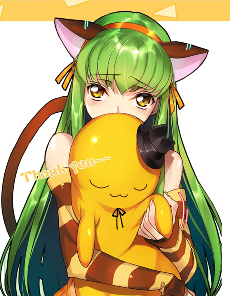 Аниме код Geass плюшевая кукла CC сыр Кун Подушка C.C. Плюшевая подушка игрушки