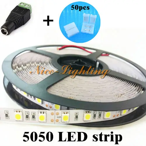 Гибкая светодиодная лента 5 м/рулон 5050smd 12 В 60 светодиодов м