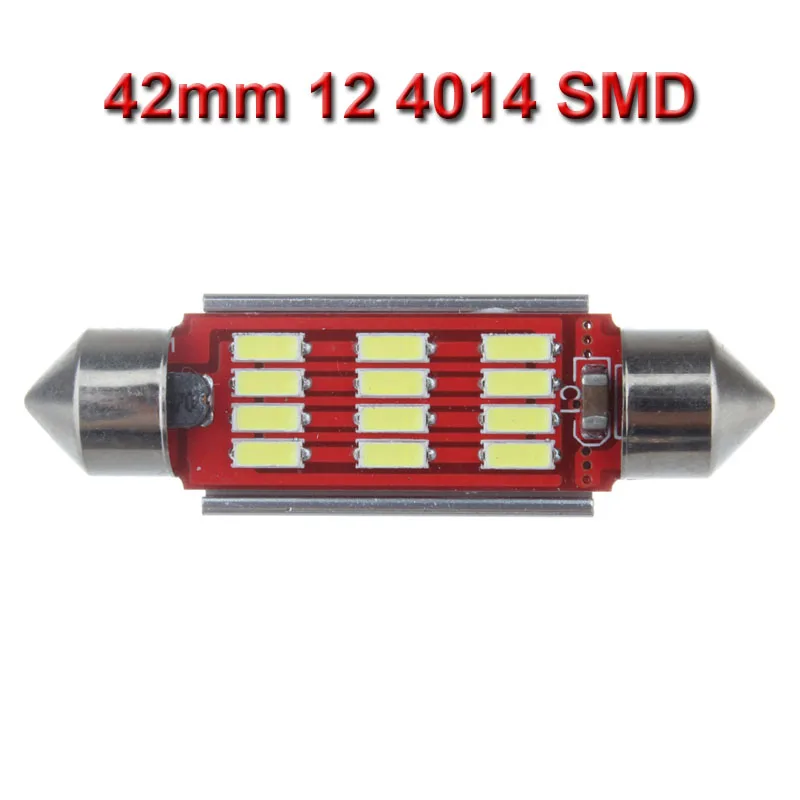 42mm Супер яркий высокое качество 4014 SMD 12 Светодиодный s C5W гирляндная шина Canbus купол чтения белый автомобиль Светодиодный лампочки нет ошибок 12 V 24 V 31/36/39/41 - Испускаемый цвет: 42mm