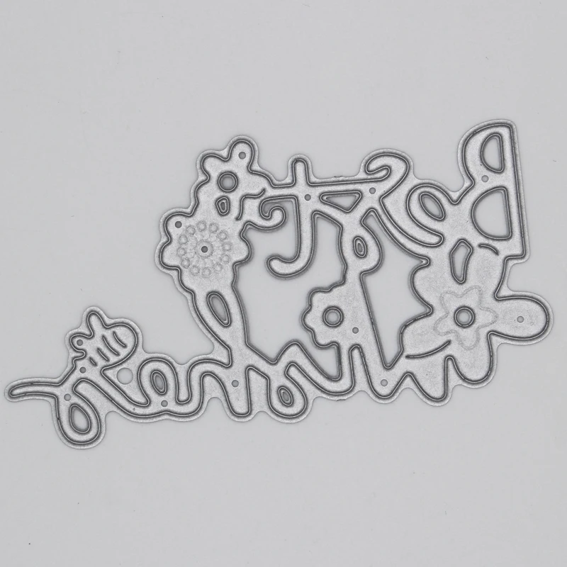 

Metal steel frames Cutting Dies flower letters decoration DIY Scrap booking Photo Album Embossing paper Cards 4.2*7.7cm