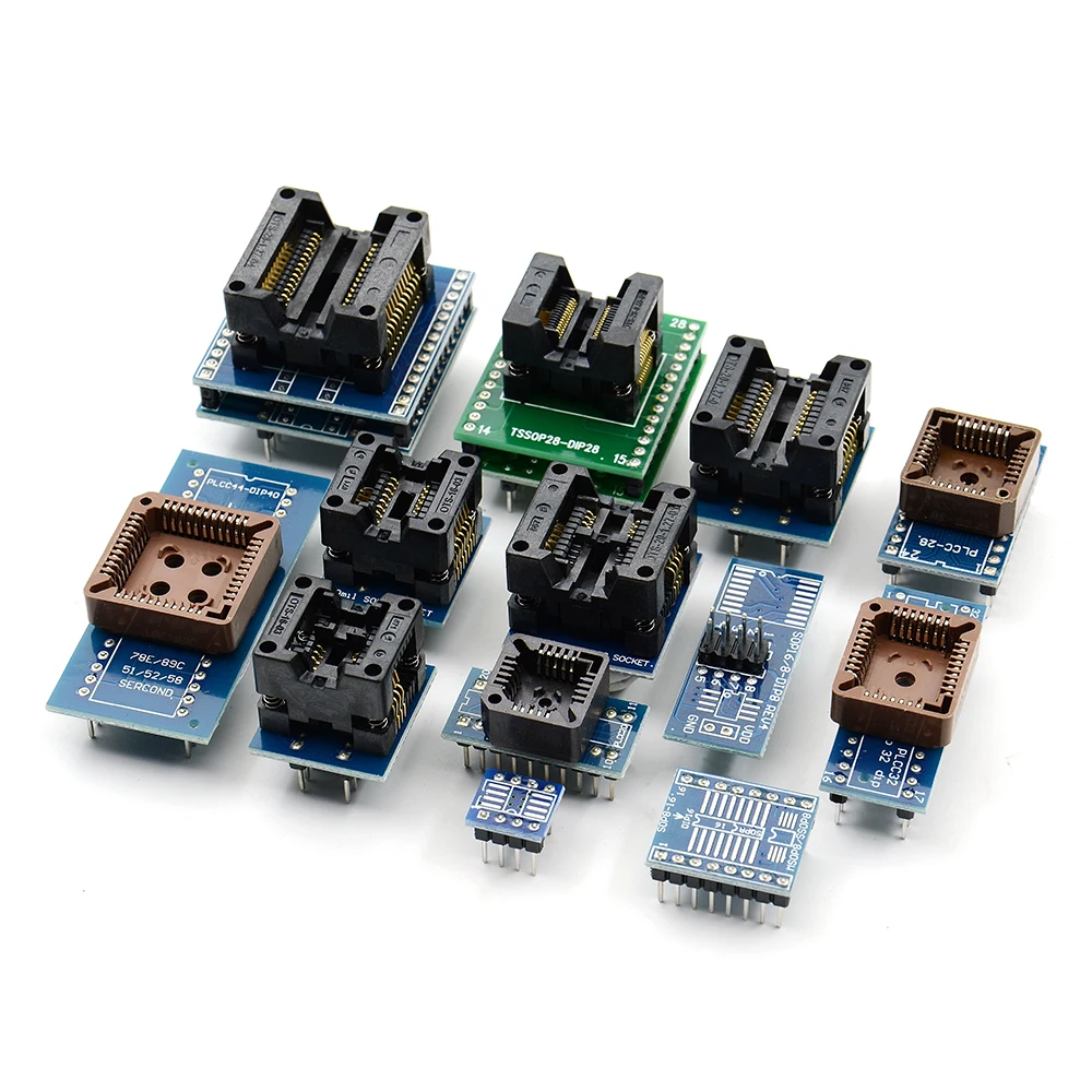 New Arrival 13PCS Universal Adapter Socket+ IC Extractor for Programmer TL866A TL866CS G540 TNM5000 | Автомобили и мотоциклы