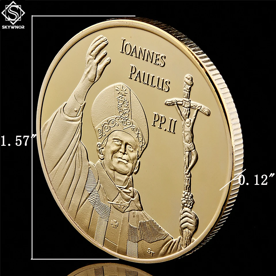 Памятная монета святого Иоанна Павла II в коробке класса люкс|Безвалютные монеты|
