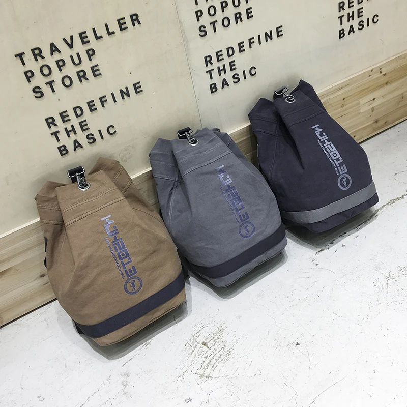

MANJIANGHONG Casual Fashion Men's Backpack Large Capacity High-End Wild Travel Bag Simple Retro Campus Wind School Bag