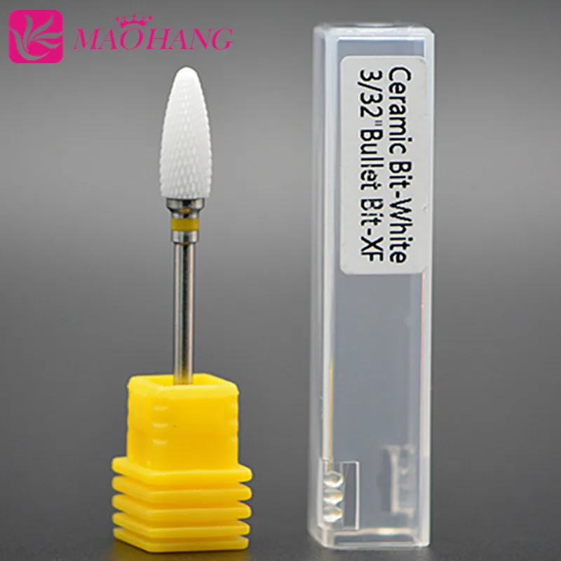 Ceramic bullet F 29 тип пилочка для ногтей электрическое сверло для ногтей маникюрная машина Карбид& Керамика& бриллиант вращать заусенцев Фрезерный резак сверление ногтей - Цвет: Ceramic bullet F