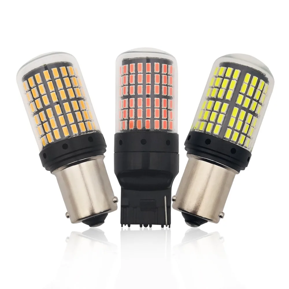1 шт. 3014 144smd Canbus S25 1156 P21W BA15S LED BAY15D BAU15S PY21W T20 светодиодный 7440 7443 W21W 1157 Светодиодные