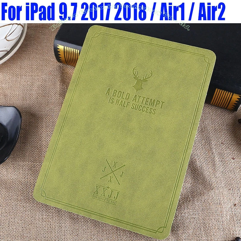 Ретро стиль Ультратонкая искусственная кожа умный чехол для iPad 9 7 2017 2018 Air/Air2