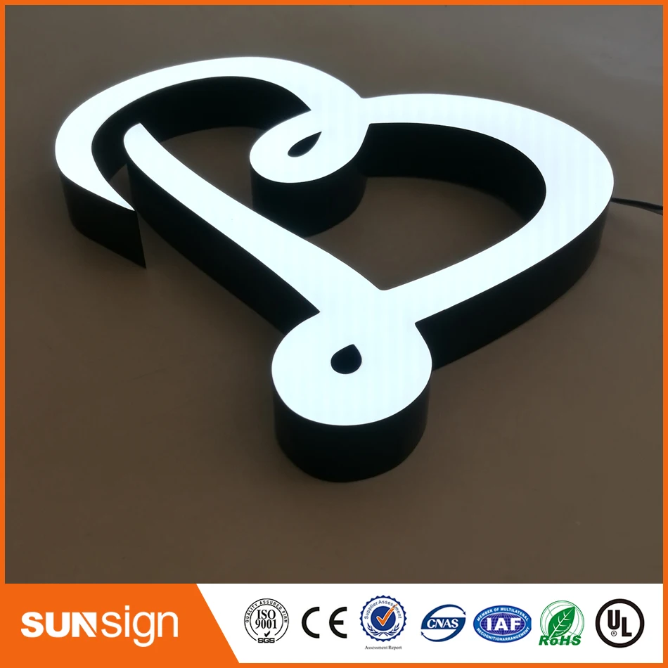 Пользовательский наружный рекламный светодиодный 3D логотип с буквенным знаком|3d