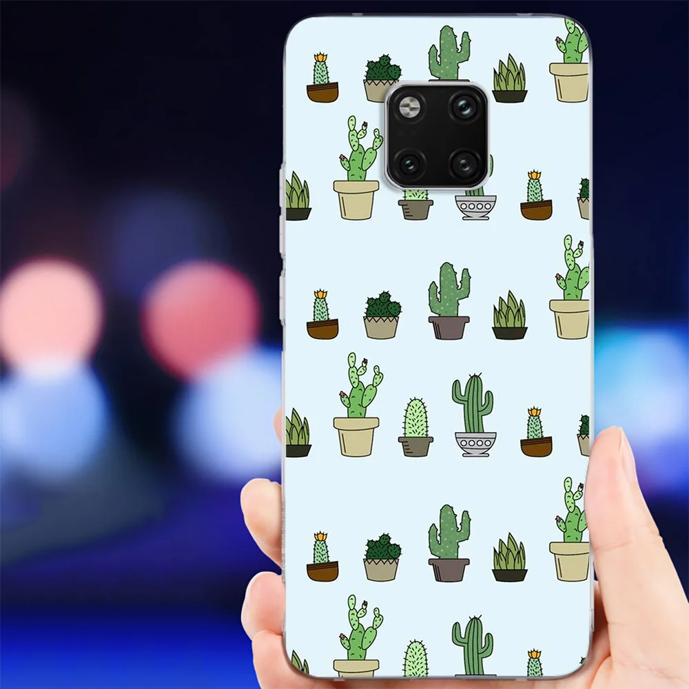 IYICAO милый кактус Мягкий силиконовый чехол для телефона Huawei Mate 10 20 Lite Pro Nova 2 2i 3 3i 4 TPU